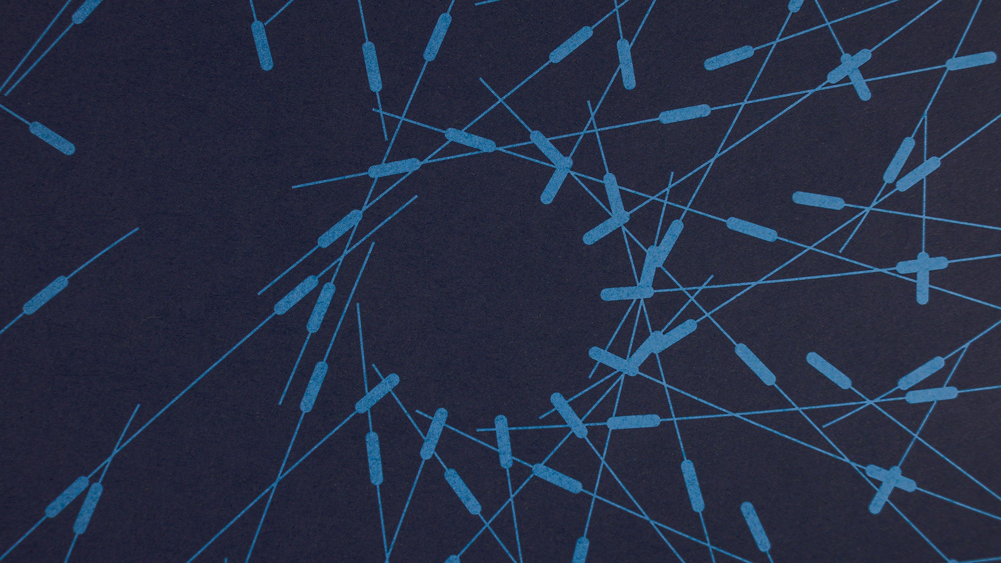 Detail from dark blue Briar wrapping paper